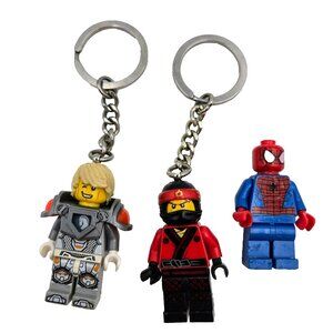 Lego Keychains Nexo Knights Lance 853524 Kai Ninjago And Spider Man Mini Figure